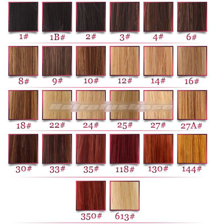 Remy Weave Hair Color Chart