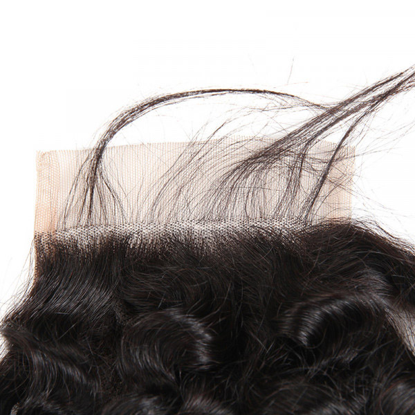 human hair 4 bundles with closure